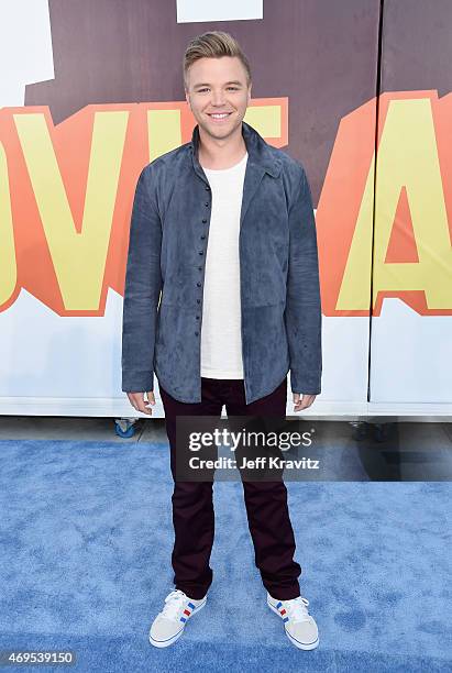 Actor Brett Davern attends The 2015 MTV Movie Awards at Nokia Theatre L.A. Live on April 12, 2015 in Los Angeles, California.