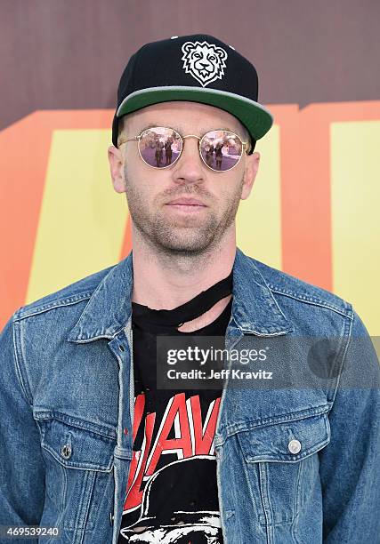 Personality Scott 'Big Cat' Pfaff attends The 2015 MTV Movie Awards at Nokia Theatre L.A. Live on April 12, 2015 in Los Angeles, California.
