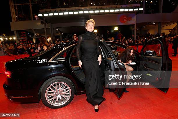 Trine Dyrholm attends the closing ceremony during the 64th Berlinale International Film Festival at Berlinale Palast on February 15, 2014 in Berlin,...