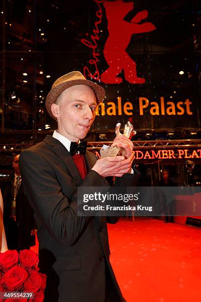 Dietrich Brueggemann attends the closing ceremony during the 64th Berlinale International Film Festival at Berlinale Palast on February 15, 2014 in...