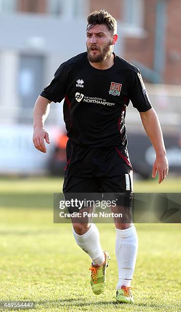 Gary Deegan of Northampton Town in action during the Sky Bet League Two match between Fleetwood Town and Northampton Town at Highbury Stadium on...