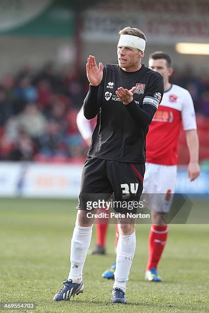 Ricky Ravenhill of Northampton Town in action during the Sky Bet League Two match between Fleetwood Town and Northampton Town at Highbury Stadium on...