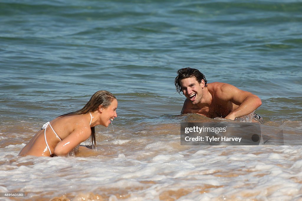 Stars From "The Block" Enjoy The Beach