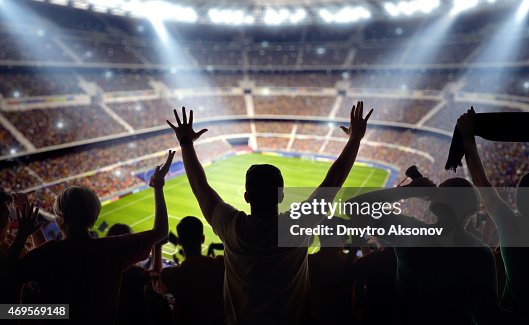 Soccer fans at stadium Soccer fans at stadium