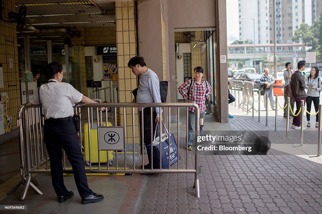 Views Of Shoppers As China Limits Shenzhen Visitors to Hong Kong to Curb Day Trippers