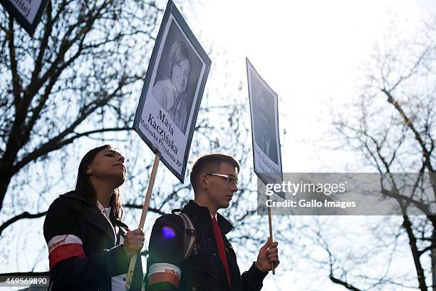 March commemorating the victims of the 2010 Smolensk airplane crash on April 10, 2015 in Warsaw, Poland. On 10 April, 2010 a Tupolev Tu-154M aircraft...