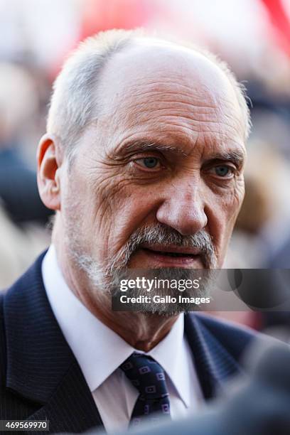 Antoni Marcierewicz attends a march commemorating the victims of the 2010 Smolensk airplane crash on April 10, 2015 in Warsaw, Poland. On 10 April,...