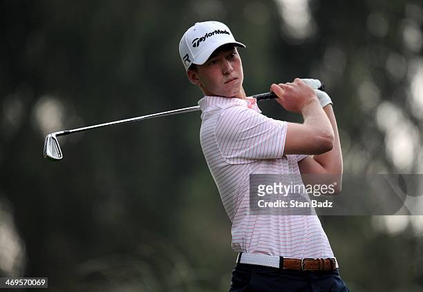 Daniel Berger hits a drive on the second hole during the third round of the Pacific Rubiales Colombia Championship Presented by Claro at Country Club...