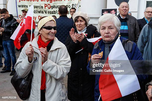 March commemorating the victims of the 2010 Smolensk airplane crash on April 10, 2015 in Warsaw, Poland. On 10 April, 2010 a Tupolev Tu-154M aircraft...