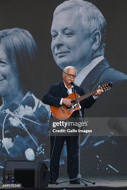 Jan Pietrzak attends march commemorating the victims of the 2010 Smolensk airplane crash on April 10, 2015 in Warsaw, Poland. On 10 April, 2010 a...