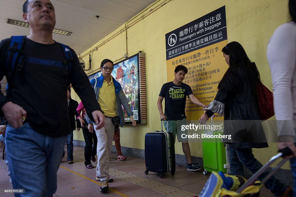 Views Of Shoppers As China Limits Shenzhen Visitors to Hong Kong to Curb Day Trippers