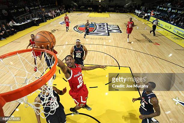 Othyus Jeffers of the Prospects shoots against the Futures during the NBA D-League All-Star Game at Sprint Arena as part of 2014 NBA All-Star Weekend...