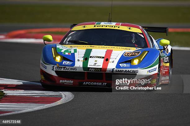 Corse car driven by Davide Rigon of Italy and James Calado of Great Britain in action during the FIA World Endurance Championship 6 Hours of...