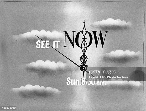 Telop title card for the See It Now television show. Image dated January 1, 1952.