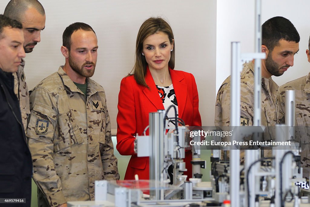 Queen Letizia Of Spain Visits Artillery Military Academy In Segovia