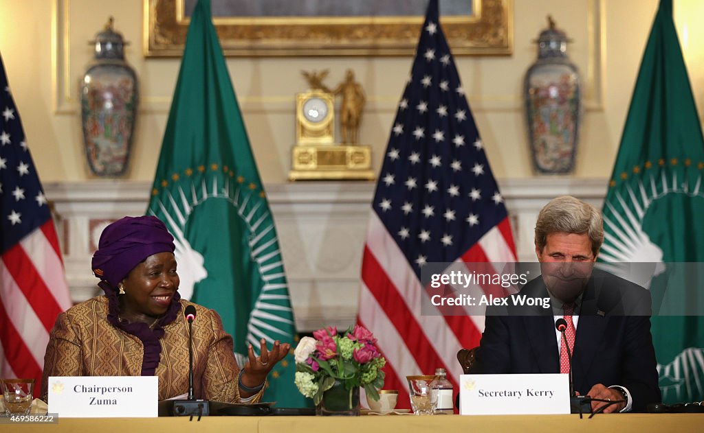 Kerry Meets With African Union Commission Chairperson At State Dep't