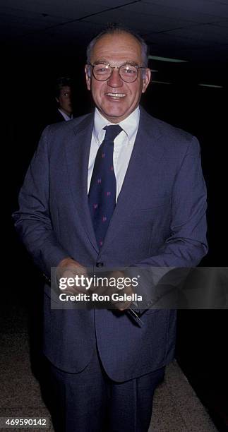 Richard Dysart attends NBC TV Affiliates Party on June 2, 1987 at the Century Plaza Hotel in Century City, California.