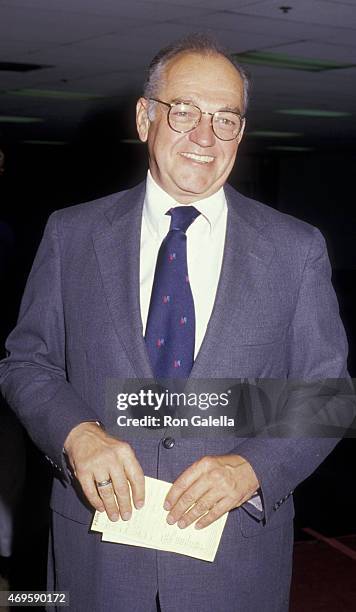 Richard Dysart attends NBC TV Affiliates Party on June 2, 1987 at the Century Plaza Hotel in Century City, California.