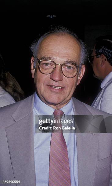 Richard Dysart attends the opening of "Les Miserables" on August 22, 1988 in Los Angeles, California.