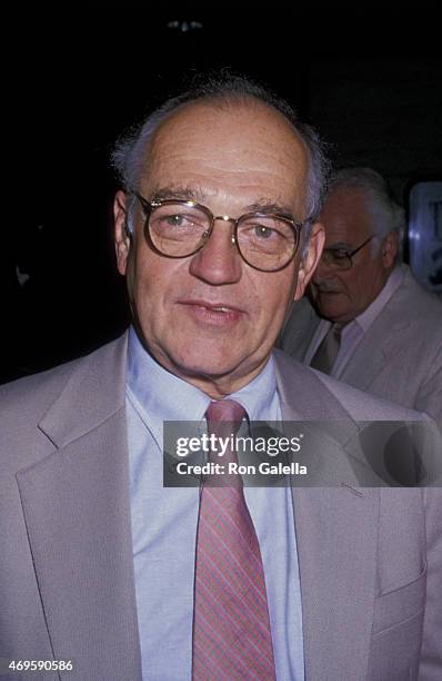 Richard Dysart attends the opening of "Les Miserables" on August 22, 1988 in Los Angeles, California.