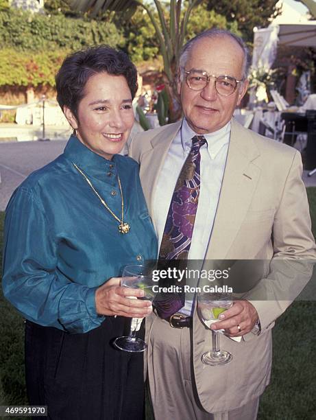 Richard Dysart and wife attend the nominees party for 43th Annual Primetime Emmy Awards on August 20, 1991 at the Westwood Marquis Hotel in Westwood,...