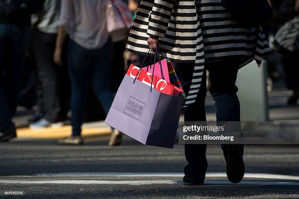 Shoppers In Midtown East Ahead Of Retail Sales Figures
