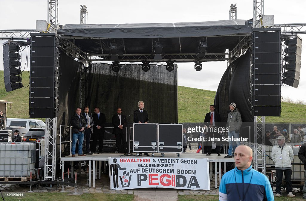 Geert Wilders Speaks To Pegida Gathering