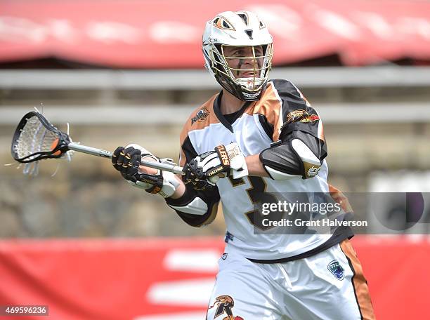 Jeremy Boltus of the Rochester Rattlers during their game against the Charlotte Hounds at American Legion Memorial Stadium on April 12, 2015 in...