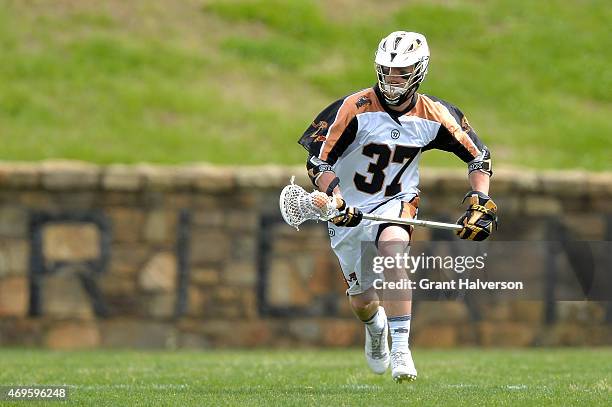 Mike O'Neil of the Rochester Rattlers during their game against the Charlotte Hounds at American Legion Memorial Stadium on April 12, 2015 in...