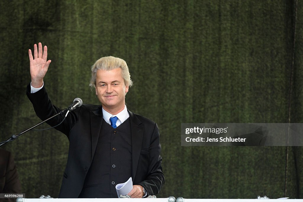 Geert Wilders Speaks To Pegida Gathering