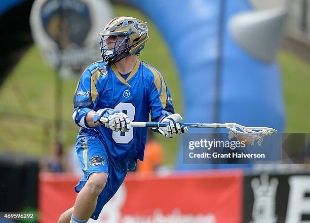 Josh Dionne of the Charlotte Hounds during their game against the Rochester Rattlers at American Legion Memorial Stadium on April 12, 2015 in...