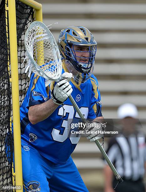 Pierce Bassett of the Charlotte Hounds during their game against the Rochester Rattlers at American Legion Memorial Stadium on April 12, 2015 in...