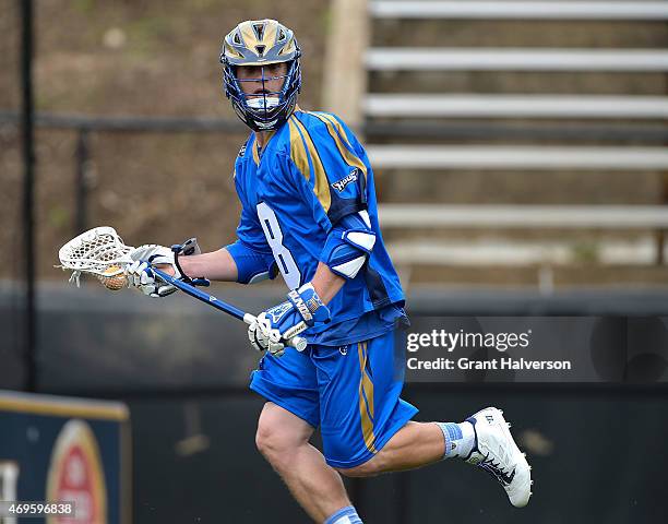 Josh Dionne of the Charlotte Hounds during their game against the Rochester Rattlers at American Legion Memorial Stadium on April 12, 2015 in...