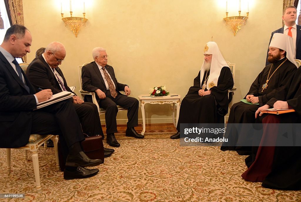 Mahmoud Abbas - Patriarch Kirill meeting in Moscow