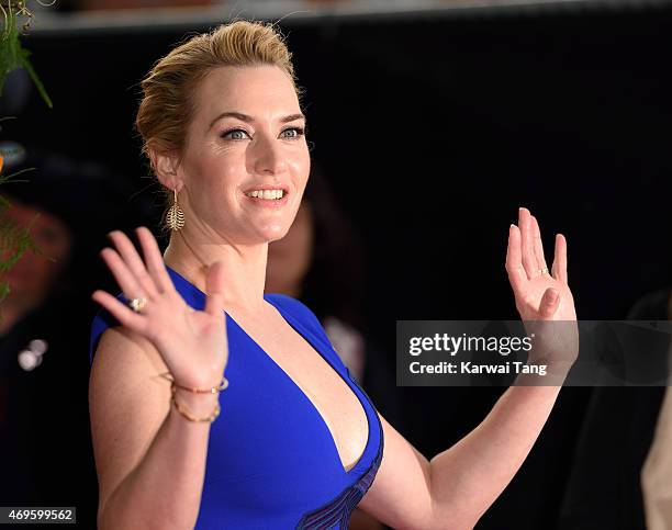 Kate Winslet attends the UK premiere of "A Little Chaos" at Odeon Kensington on April 13, 2015 in London, England.