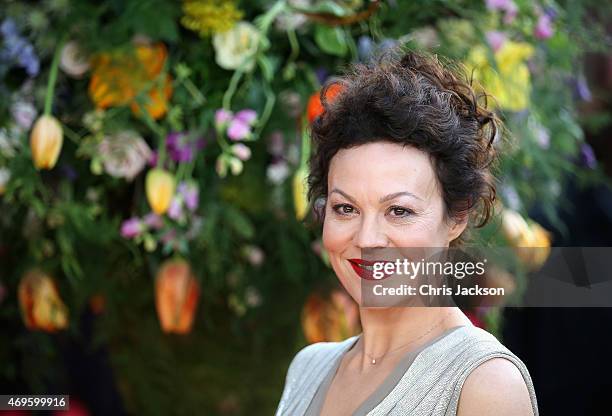 Actress Helen McCrory attends the UK premiere of "A Little Chaos" at ODEON Kensington on April 13, 2015 in London, England.