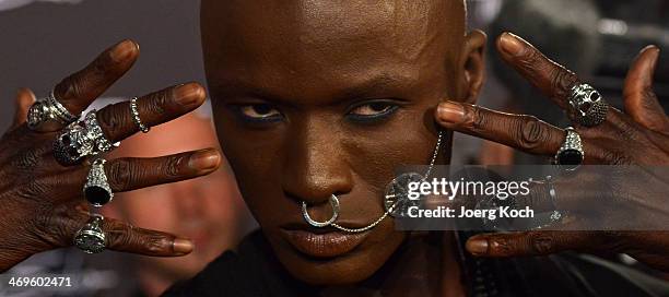 Model Papis Loveday attends the Thomas Sabo Karma Night at Postpalast on February 15, 2014 in Munich, Germany.