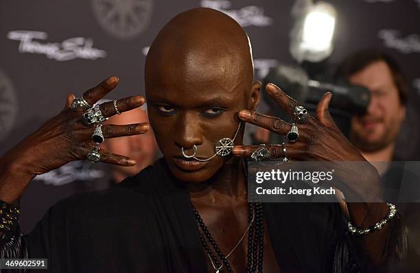 Model Papis Loveday attends the Thomas Sabo Karma Night at Postpalast on February 15, 2014 in Munich, Germany.