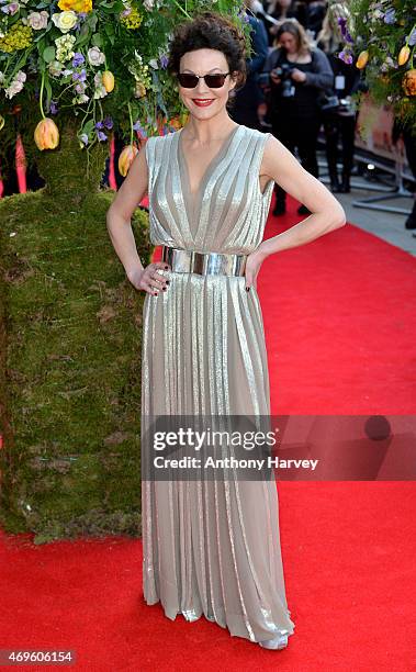 Helen McCrory attends the UK premiere of "A Little Chaos" at ODEON Kensington on April 13, 2015 in London, England.