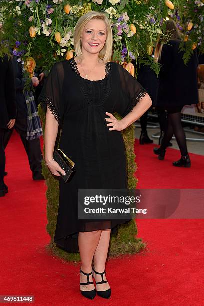 Suzanne Shaw attends the UK premiere of "A Little Chaos" at Odeon Kensington on April 13, 2015 in London, England.