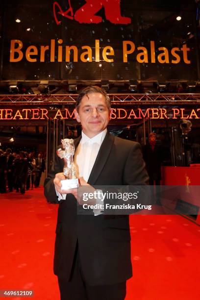 Volker Michalowski attends the closing ceremony during the 64th Berlinale International Film Festival at Berlinale Palast on February 15, 2014 in...