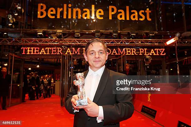 Volker Michalowski attends the closing ceremony during the 64th Berlinale International Film Festival at Berlinale Palast on February 15, 2014 in...