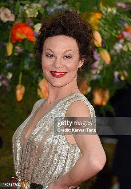 Helen McCrory attends the UK premiere of "A Little Chaos" at Odeon Kensington on April 13, 2015 in London, England.