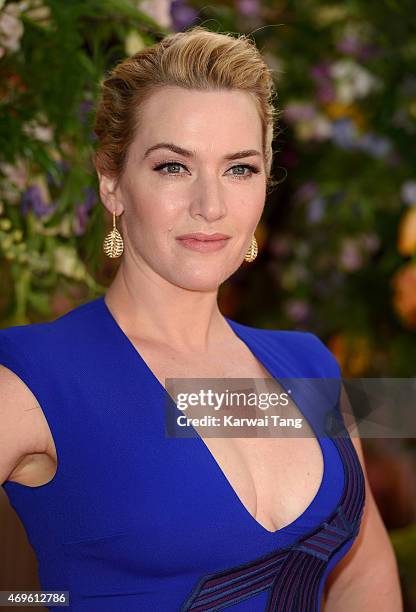 Kate Winslet attends the UK premiere of "A Little Chaos" at Odeon Kensington on April 13, 2015 in London, England.