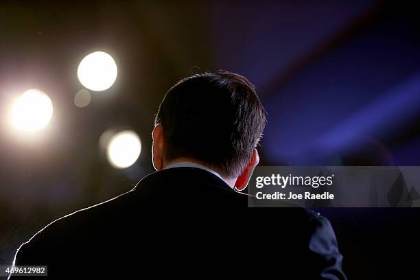 Sen. Marco Rubio speaks as he announces his candidacy for the Republican presidential nomination during an event at the Freedom Tower on April 13,...