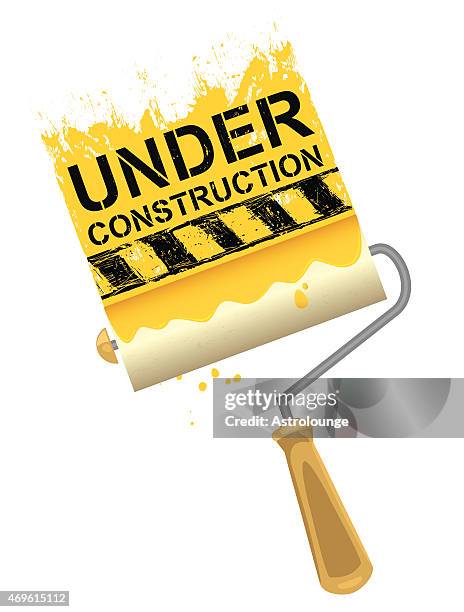 under construction painting - liquid foundation stock illustrations