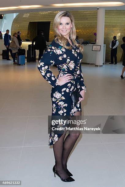 Katja Kuehne attends the Victress Awards Gala 2015 at Andel's Hotel on April 13, 2015 in Berlin, Germany.