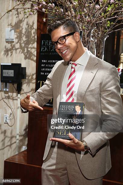 Fredrik Eklund attends the Gilt City celebration of his new book "The Sell: The Secrets Of Selling Anything To Anyone" on April 13, 2015 in New York...