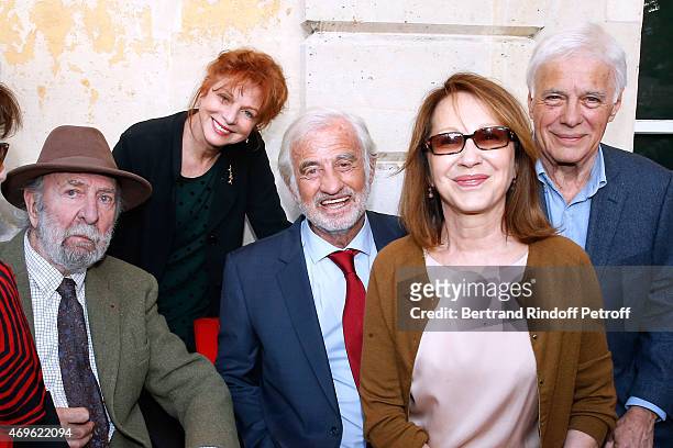 Jean-Pierre Marielle, his wife Agathe Natanson, Jean-Paul Belmondo, Nathalie Baye and Guy Bedos attend Museum Paul Belmondo celebrates its 5th...