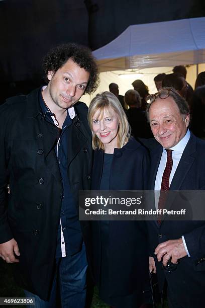 Eric Antoine, Chantal Ladesou and her husband Michel Ansault attend Museum Paul Belmondo celebrates its 5th Anniversary on April 13, 2015 in...